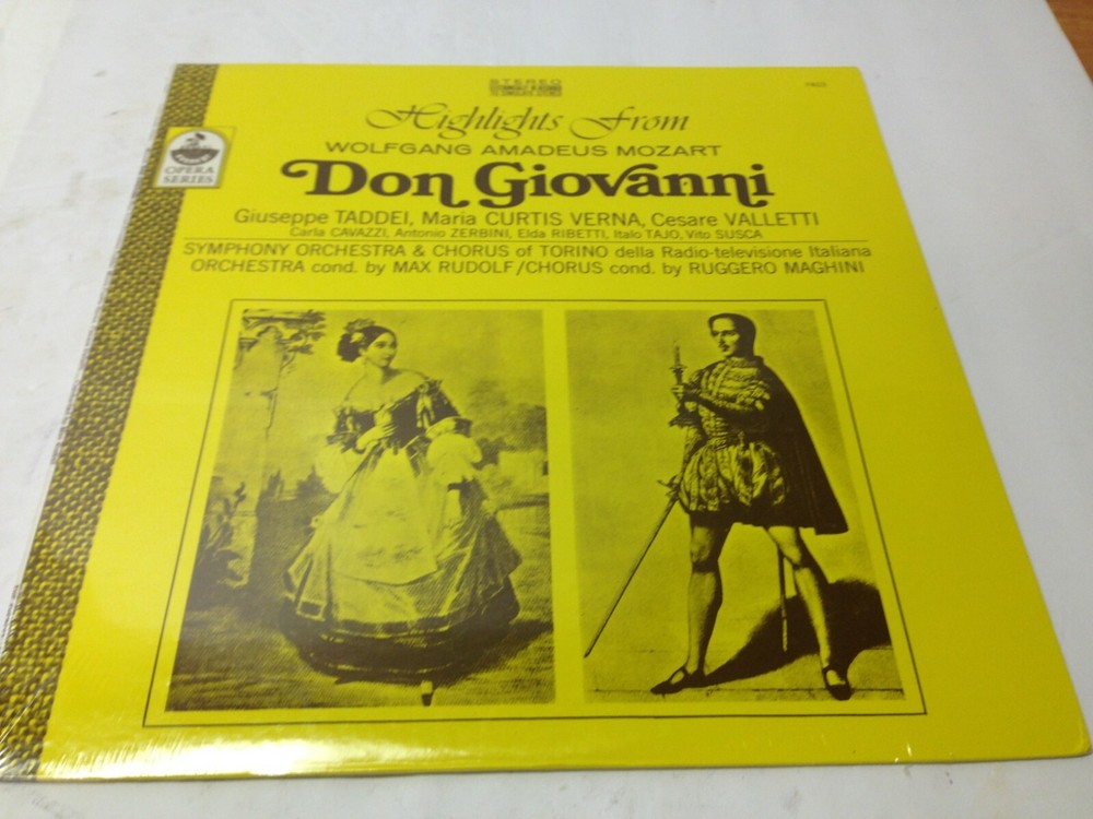 Highlights from Mozart Don Giovanni Vinyl Record LP Symphony Orchestra & Chorus