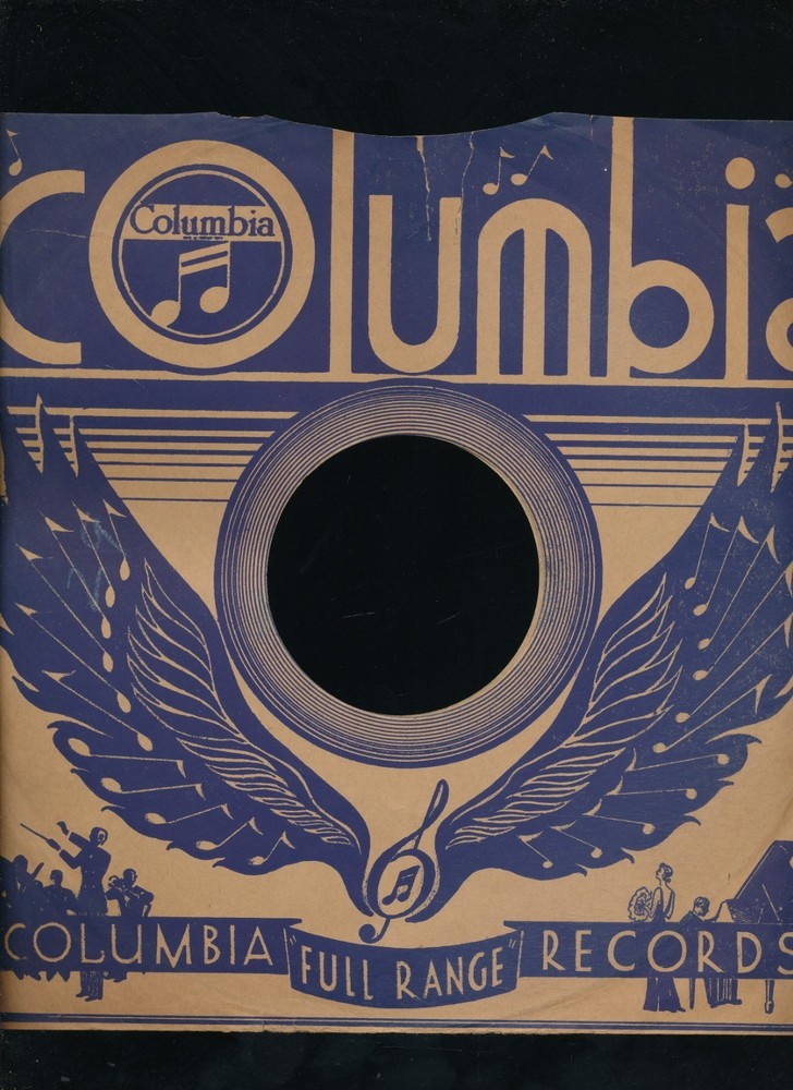 78 RPM Company logo sleeves- PRE WAR- COLUMBIA Full Range