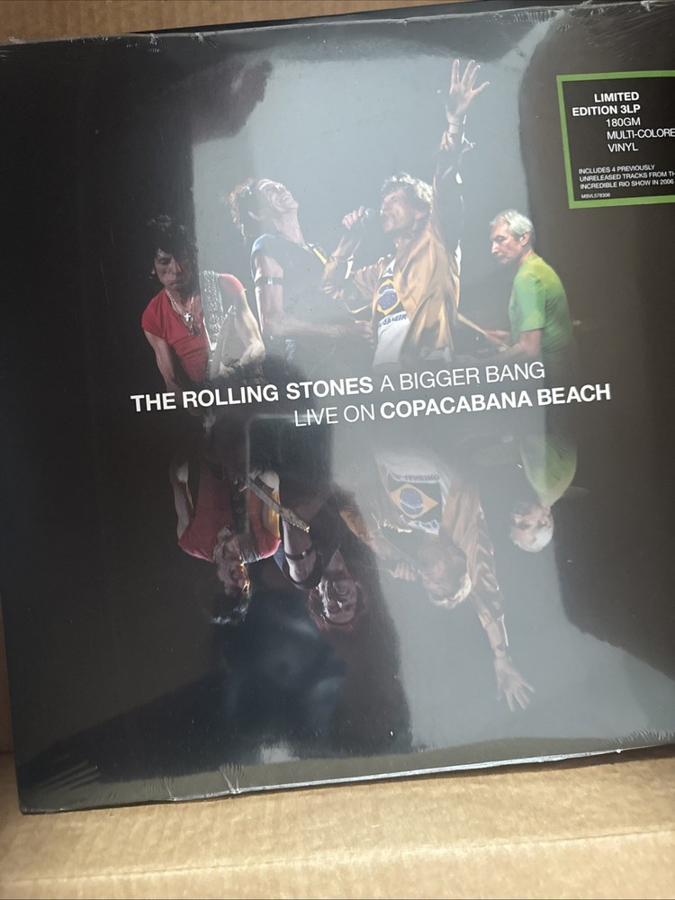 The Rolling Stones – Live on Copacabana Beach, 3 LP Clear Vinyl, Sealed