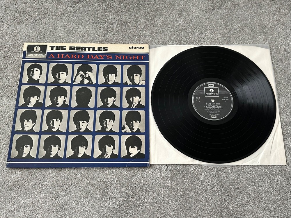 THE BEATLES – A HARD DAY’S NIGHT / MADE IN FRANCE FOR UK 1972 VINYL LP PCS 3059
