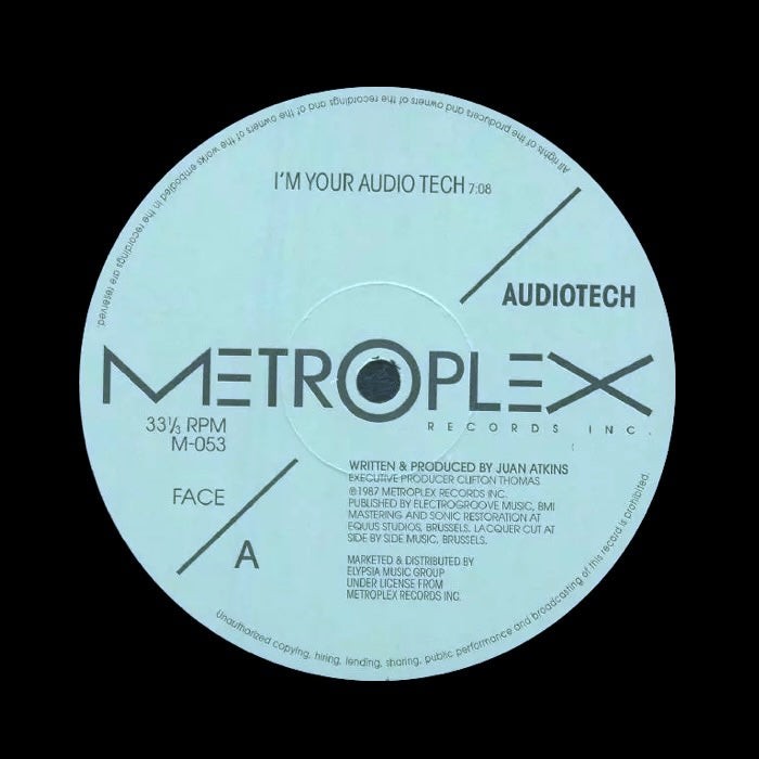 Audiotech „I’m Your Audio Tech“ JUAN ATKINS DETROIT ELECTRO FUNK 12″ REISSUE