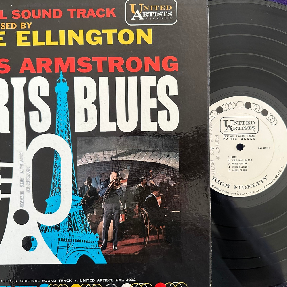 Promo ~ DUKE ELLINGTON & LOUIS ARMSTRONG Paris Blues OST UNITED ARTIST Mono EX+