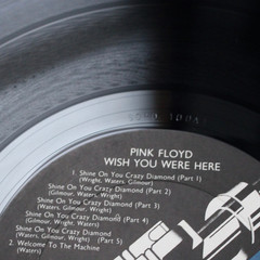ORIGINAL 1975 A1 PRESS PINK FLOYD WISH YOU WERE HERE VINYL LP INSERT POSTCARD EX