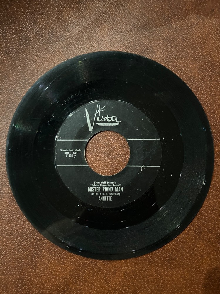 Disney Annette Golden Horseshoe Revue Mister Piano Man 1962 F-405 Vinyl 7“ 45