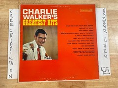 CHARLIE WALKER’S GREATEST HITS 1961 MONO 1ST PRESS PROMO LP COUNTRY