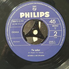Esther Und Abi Ofarim ~Cinderella Rockefella/ Te Ador Philips GEMA 45 RPM Record