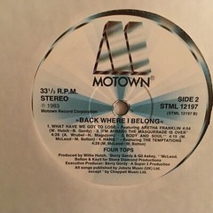 FOUR TOPS LP BACK WHERE I BELONG