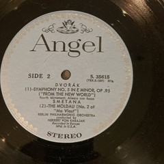 Herbert von Karajan Dvorak New World Symphony Vinyl LP Angel S35615 Music