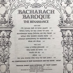 Bacharach Baroque: The Renaissance. Ranwood(RLS8084)Stereo Vinyl LP