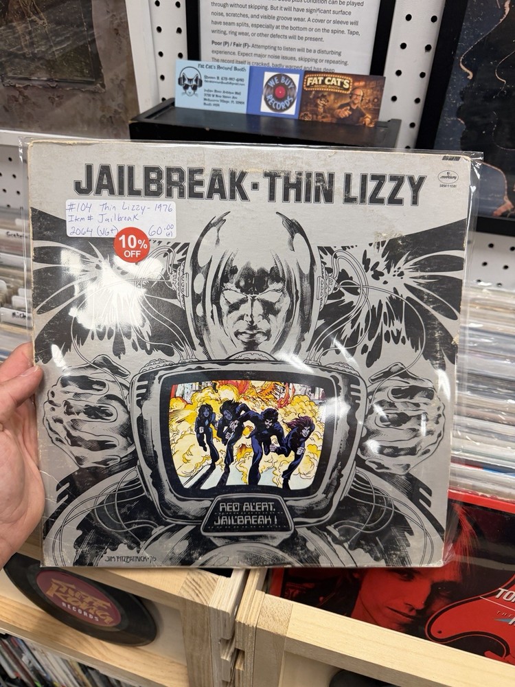 Thin Lizzy Jailbreak 1976 Mercury SRM-1-1081 LP VG Vinyl Record