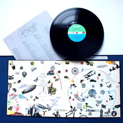 NM ORIGINAL 1970 BLUE GREEN LABEL LED ZEPPELIN III THREE VINYL LP EX NM RARE