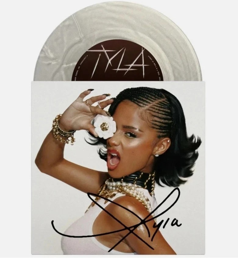 Tyla CHANEL Signed 7″ Color Limited Vinyl Clear & Silver Wisps Sealed IN HAND