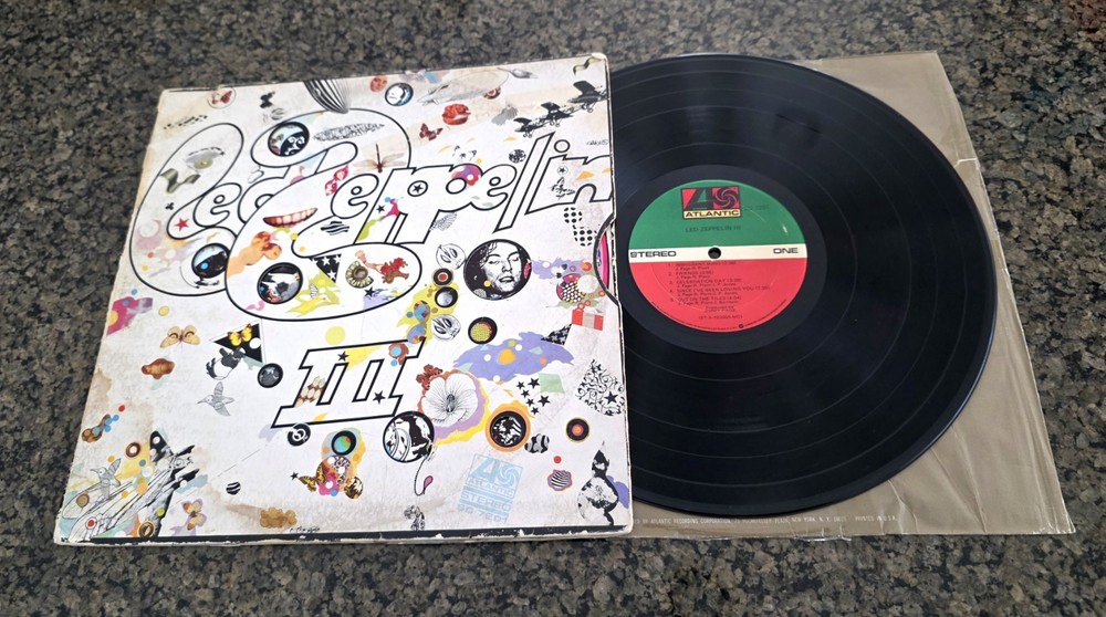 Led Zeppelin III 1970 First US Press Vinyl LP w/ Spinner & Etched Runout SD7201