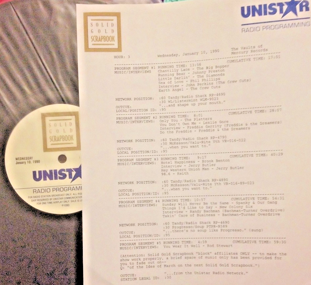 1/10/90 SOLID GOLD SCRAPBOOK FEATURE MERCURY RECORDS VAULTS,4 INTERVIEW/15 TUNES