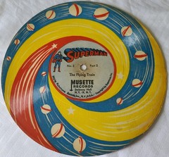 1940’s Musette Records The Flying Train Superman 2 Record Laminated Set LOWERED