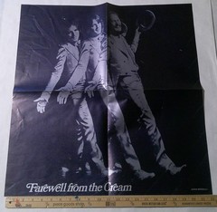 CREAM Goodbye 1969 ATCO LP Record with POSTER Eric Clapton CLEANED & TESTED