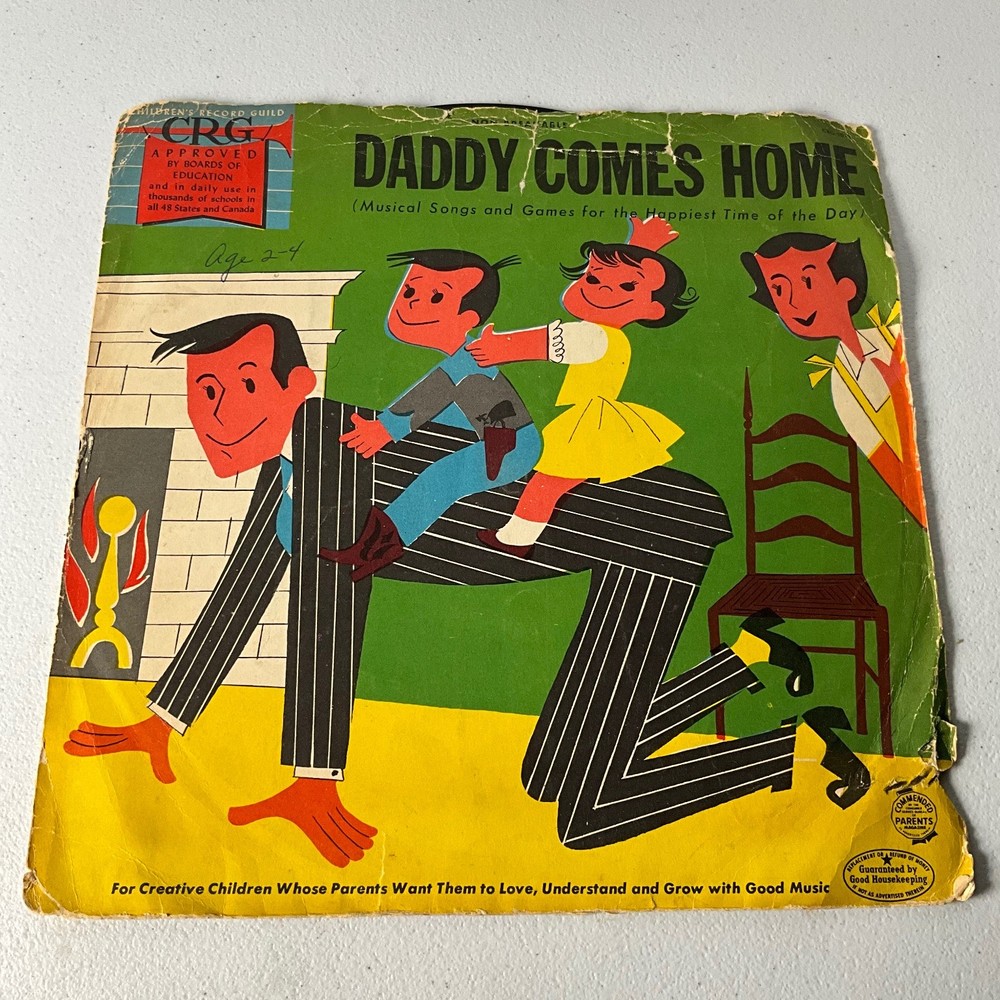 Children’s Record Guild – Daddy Comes Home Record 1950s CRG Children’s 78 RPM