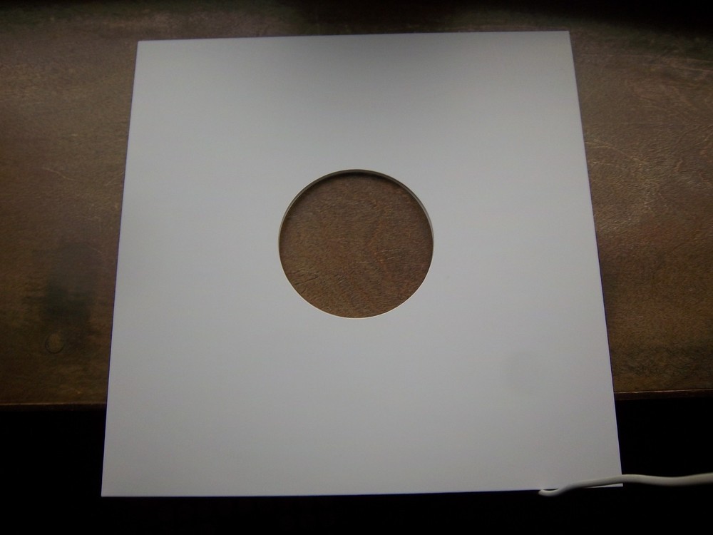 10ct White Record Jackets 12″ LP Cardboard Center Hole/ lable 350g.