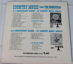 25 Country Music Greats – 3rd Anniversary Album, Vinyl Records LP