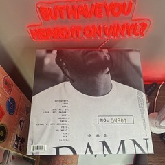 Kendrick Lamar DAMN. NUMBER #4907 Clear Colored Vinyl LP 12″ 33 RPM