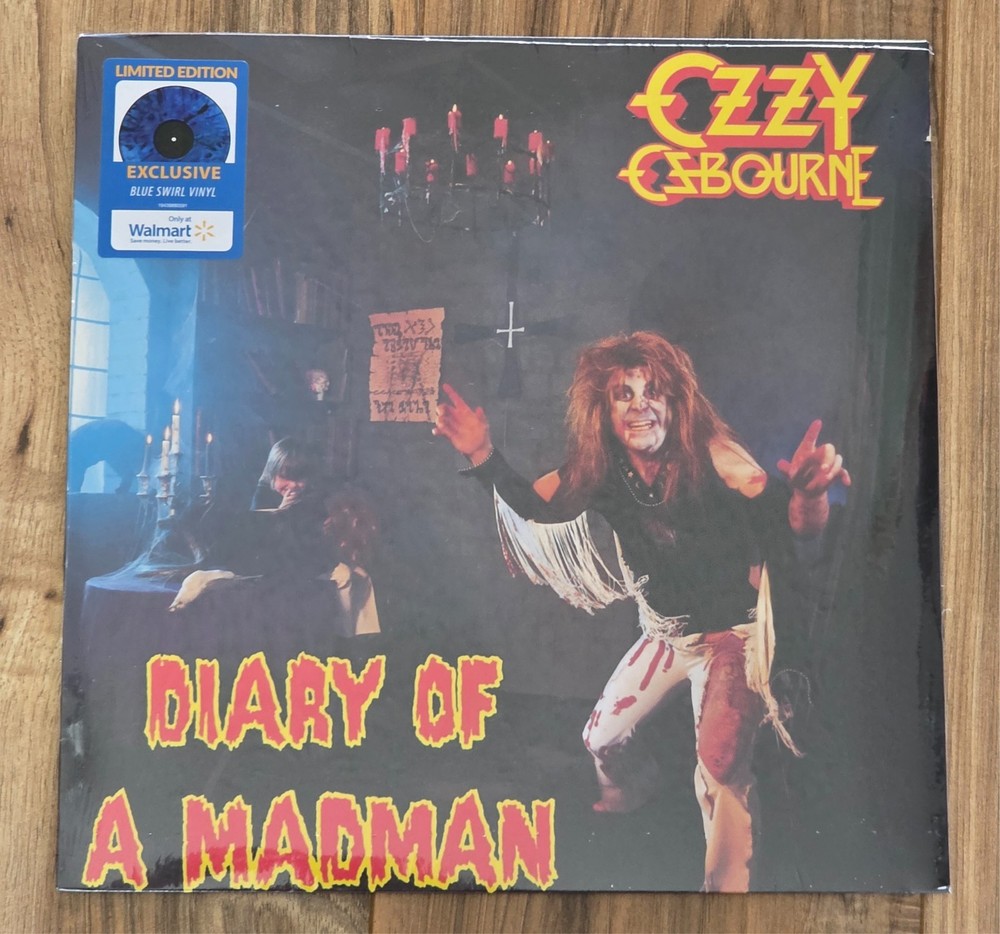 Ozzy Osbourne Diary of a Madman Limited Edition Blue Swirl Vinyl LP New Sealed