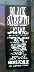 BLACK SABBATH Featuring Tony Iommi LP Red & Black Splatter Colored Vinyl RSD NEW