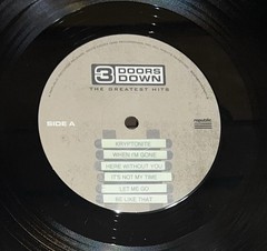 3 Doors Down Greatest Hits Exclusive Translucent BLACK Limited Edition Vinyl LP