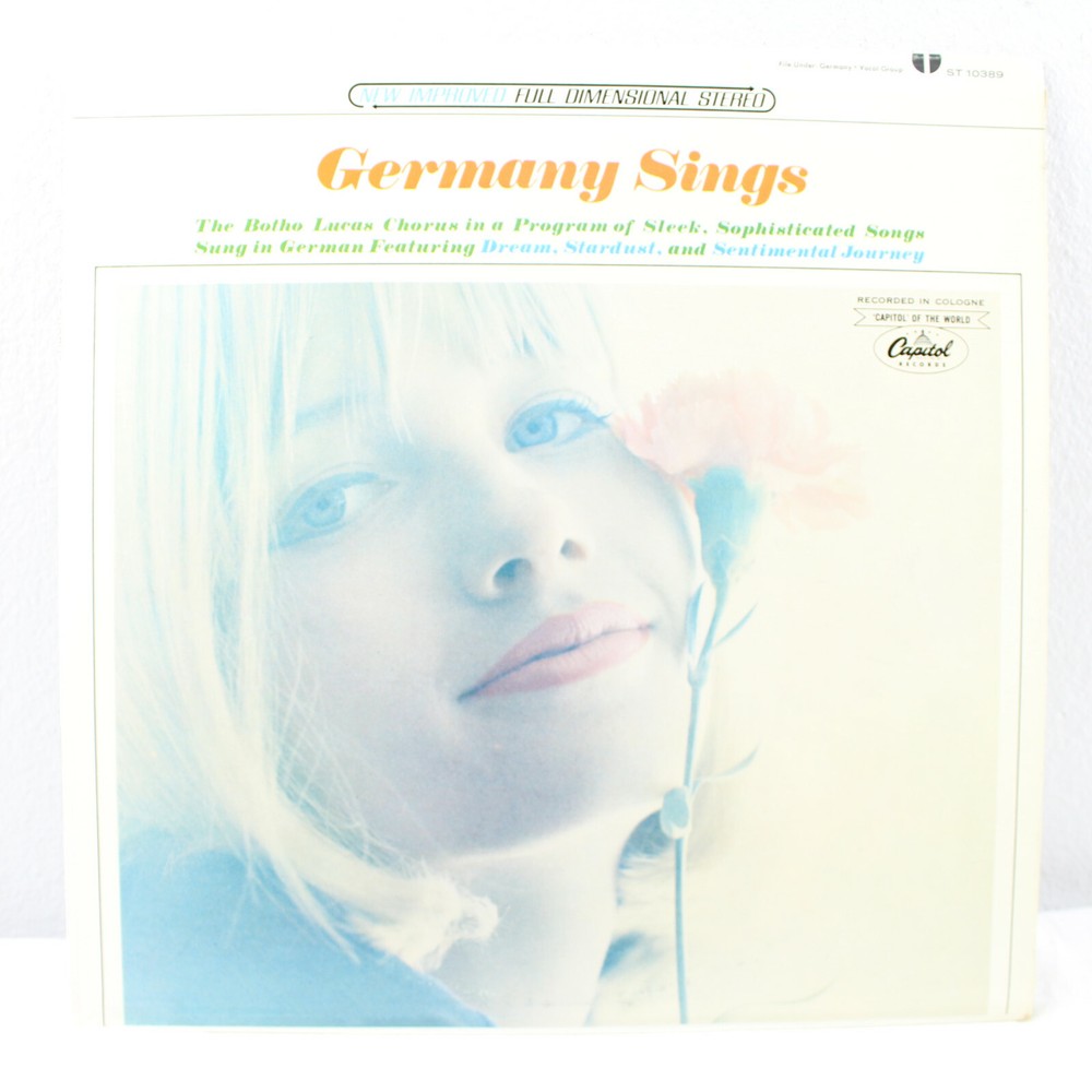Germany Sings Botho Lucas Chorus Vintage Vinyl Record LP VG+ ST 10389