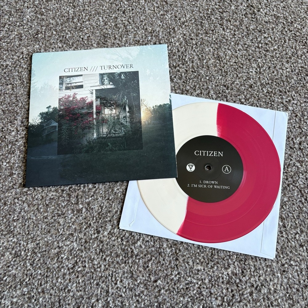 Citizen / Turnover – Split 7” Run For Cover Records Half Red / Half Cream Vinyl