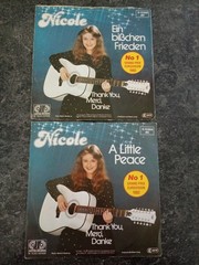 Nicole Eurovision Germany 1982 2x 7″ Singles German & English Versions