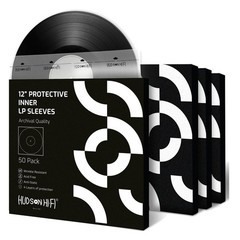 Hudson Hi-Fi Anti-Static Vinyl Record Inner Sleeves-Protective Sleeve 50 or 100