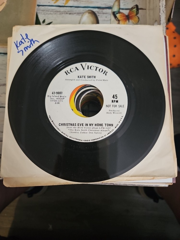 45 PROMO KATE SMITH HAPPY BIRTHDAY DEAR CHRIST CHILD CHRISTMAS EVE IN MY Home VG