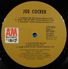 JOE COCKER SELF LP 1972 ORIGINAL PRESS „HIGH TIME WE WENT“ G+/VG!!E
