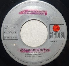MEXICAN CUMBIA 45 Los Barron De Apodaca RECORDANDO A MARIA 1987 Ariola VG++