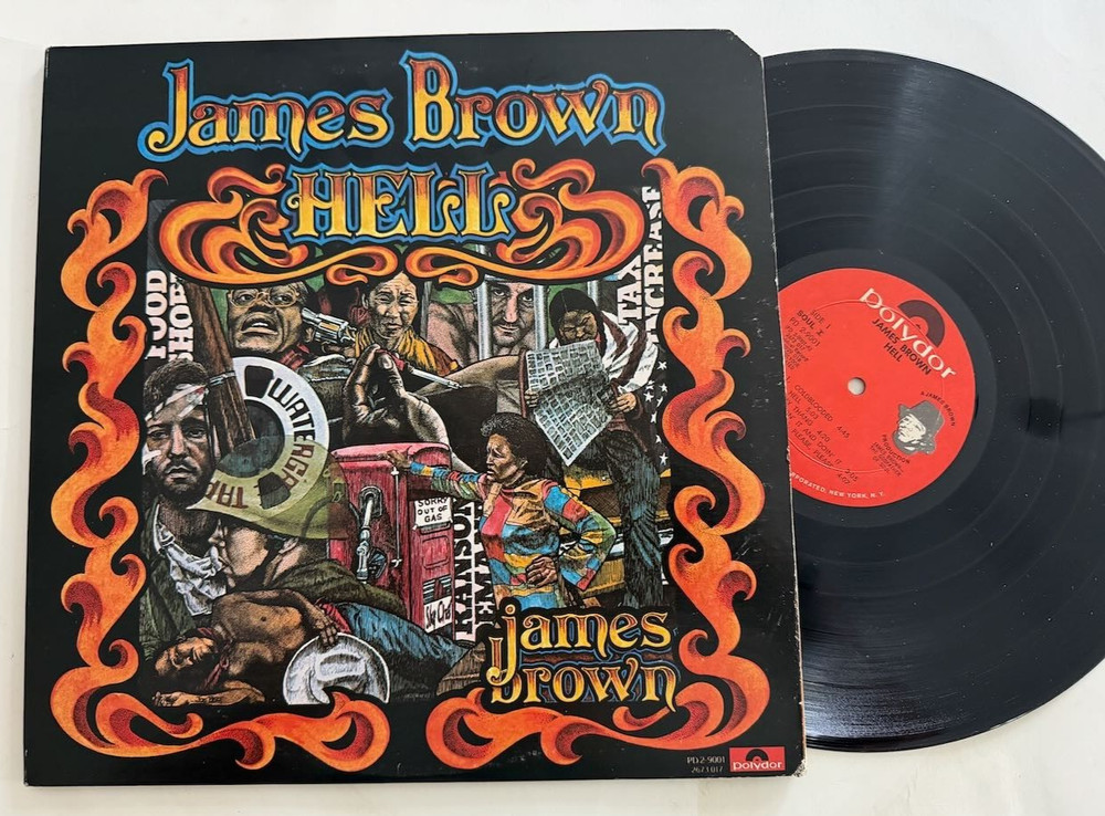 James Brown LP „Hell“ Polydor PD 2-9001 1st Press „Sterling RL“ 1974 Funk VG++