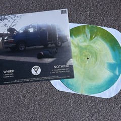 Whirr / Nothing – Split – Run For Cover Records 2014 Green Blue Starburst Vinyl