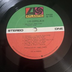Led Zeppelin ~ III ~Vinyl 1970 Club edition Atlantic SD 7201