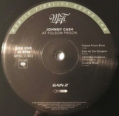Johnny Cash – At Folsom Prison (1968) – MFSL 2 X 45 RPM 180g Vinyl 2024 Reissue