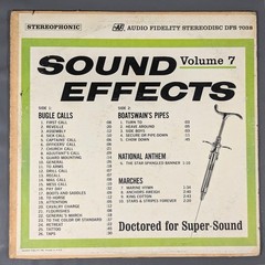Audio Fidelity Sound Effects Vol 7 Vinyl LP DFS 7038 Stereodisc 1964 VG+
