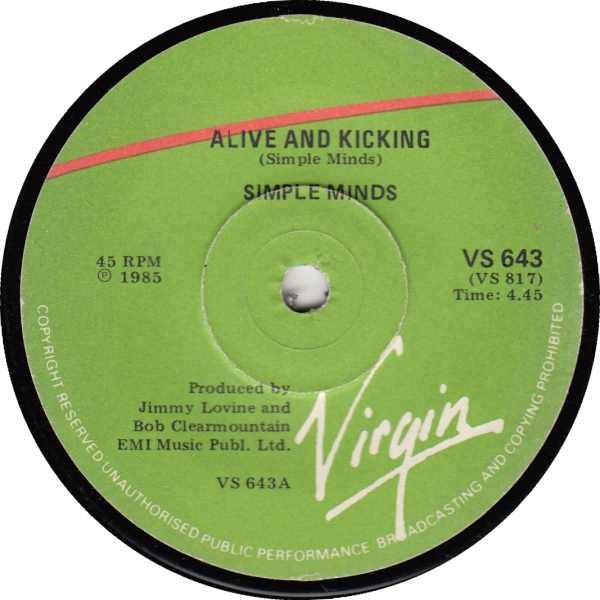 Simple Minds – Alive & Kicking (7″, Single) (Near Mint (NM or M-)) – 3529180373