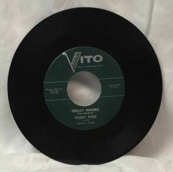 Bobby Page DeeJay Mambo Carioca Vito VO-112 Rare Latin Pop 1950s 45 RPM 7″