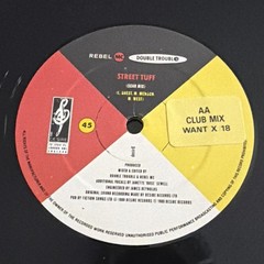 Rebel MC Double Trouble – Street Tuff 12″ Vinyl Record Single 1989 EX/VG+ Con
