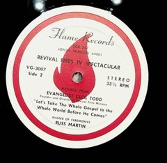 Revival Fires TV Spectacular Gospel Christian Cecil Todd Vinyl LP Record VG+