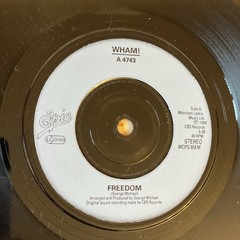 Wham Freedom 7”Vinyl Single- 1984 – CBS Records – Stereo – With Picture Sleeve