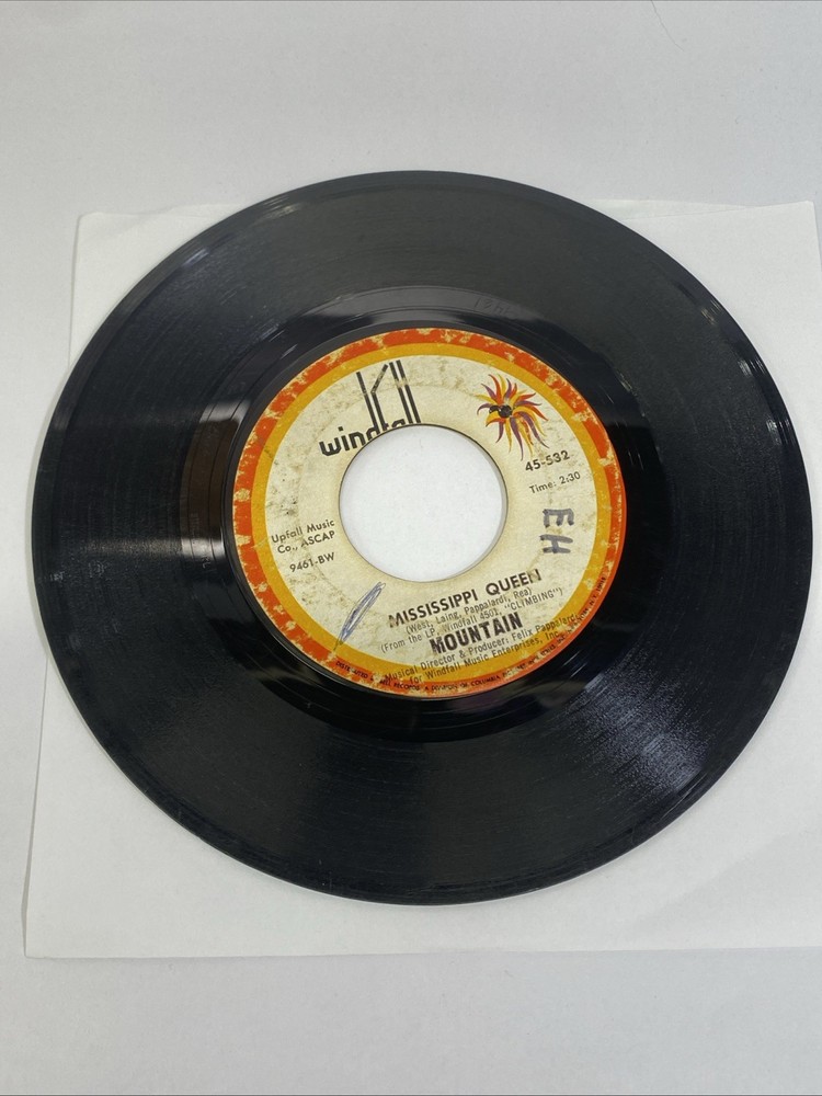 Mountain Mississippi Queen 7″ Vinyl Single 45 rpm 1970 Windfall Record 45-532