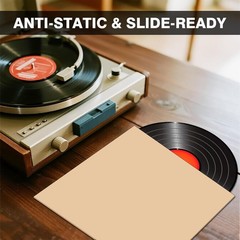 Heavy-Duty 20-Pack Brown Cardboard Vinyl Record Jackets for 12-Inch Albums