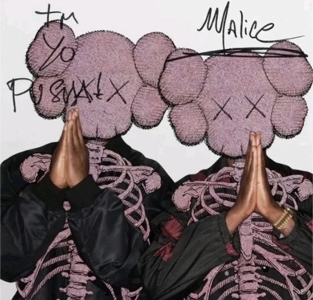 Clipse Pusha T Kaws Let God Sort Em Out Auto SIGNED Black LP Vinyl New