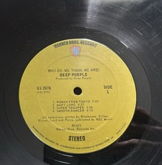 Deep Purple Who Do We Think We Are 1973 LP Warner Bros. Green Label