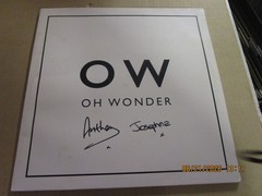 OH WONDER Self titled SIGNED WHITE 2XLP Used! 2015 Caroline Island DAMAGED COVER