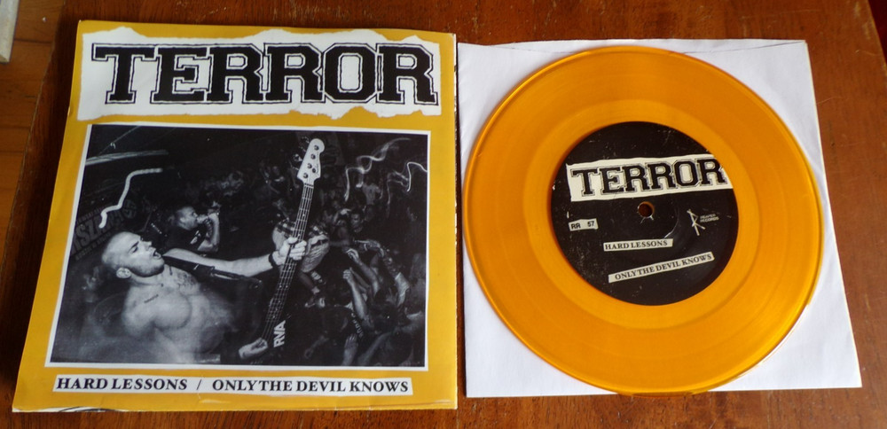 Terror Hard Lessons / Only The Devil Knows Gold Clear Vinyl 2012 Rock EP